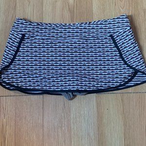 Athleta Black & Brown Textured Kata Swimsuit Skirt